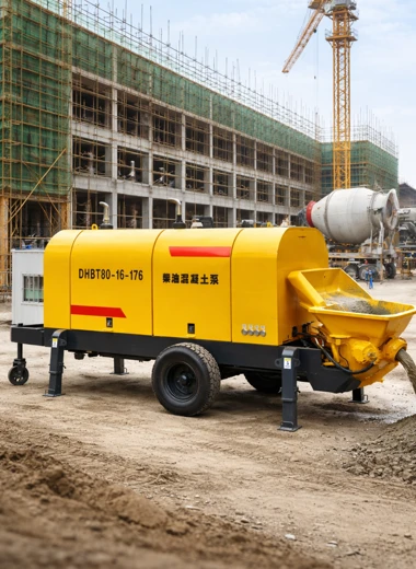 Diesel Concrete Trailer Pump, Mobile Concrete Pump Machine for Construction, PX Machinery